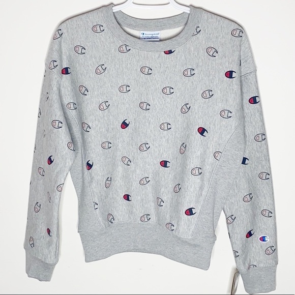 Champion Reverse weave scattered logo sweatshirt size XS - Picture 2 of 9